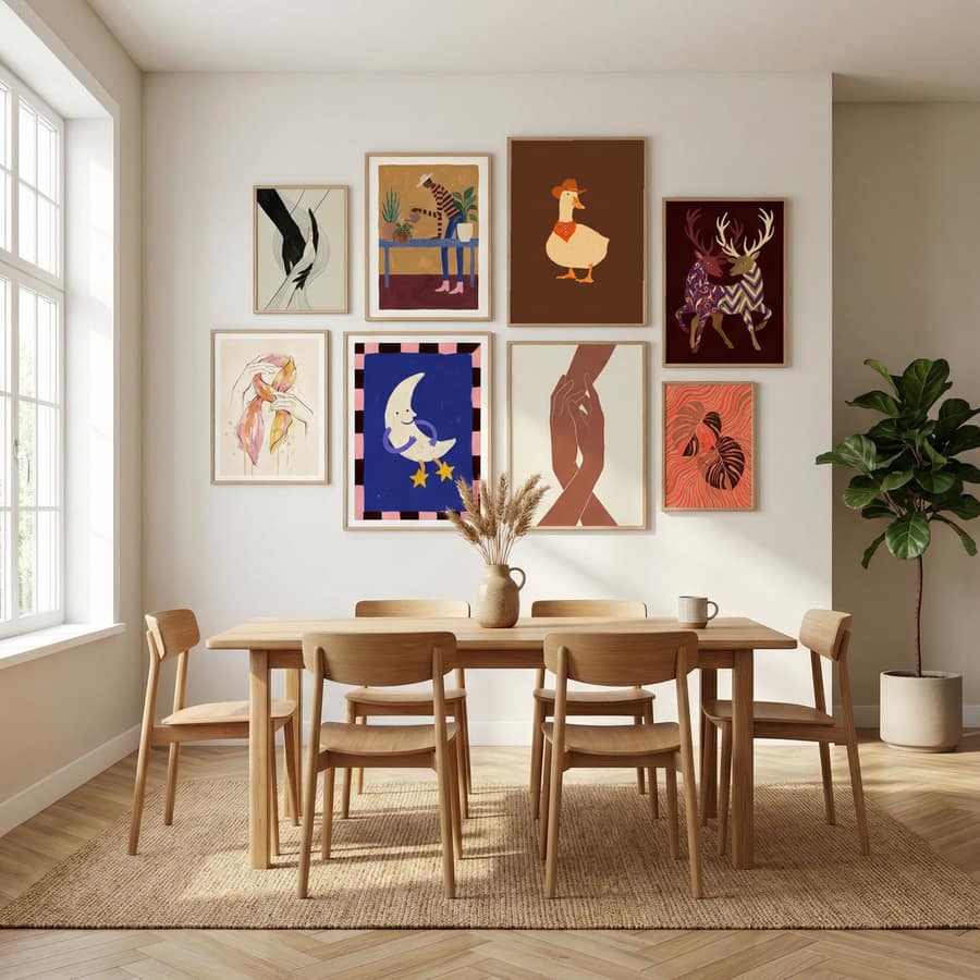 Bo the Cowboy Duck Poster by Anyone Can Yeehaw in Sophisticated Simplicity gallery wall