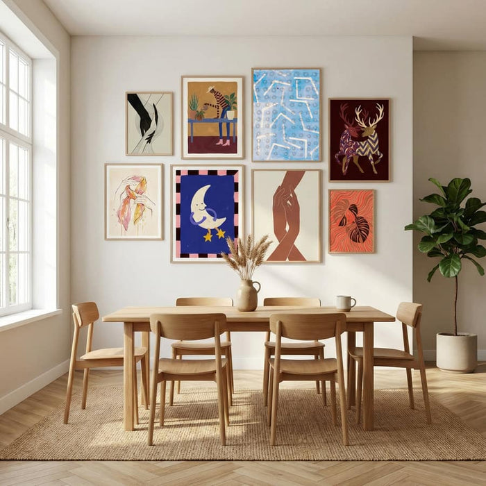 Contemporary Abstract In White and Blue Poster by Dina Dankers in Sophisticated Simplicity gallery wall