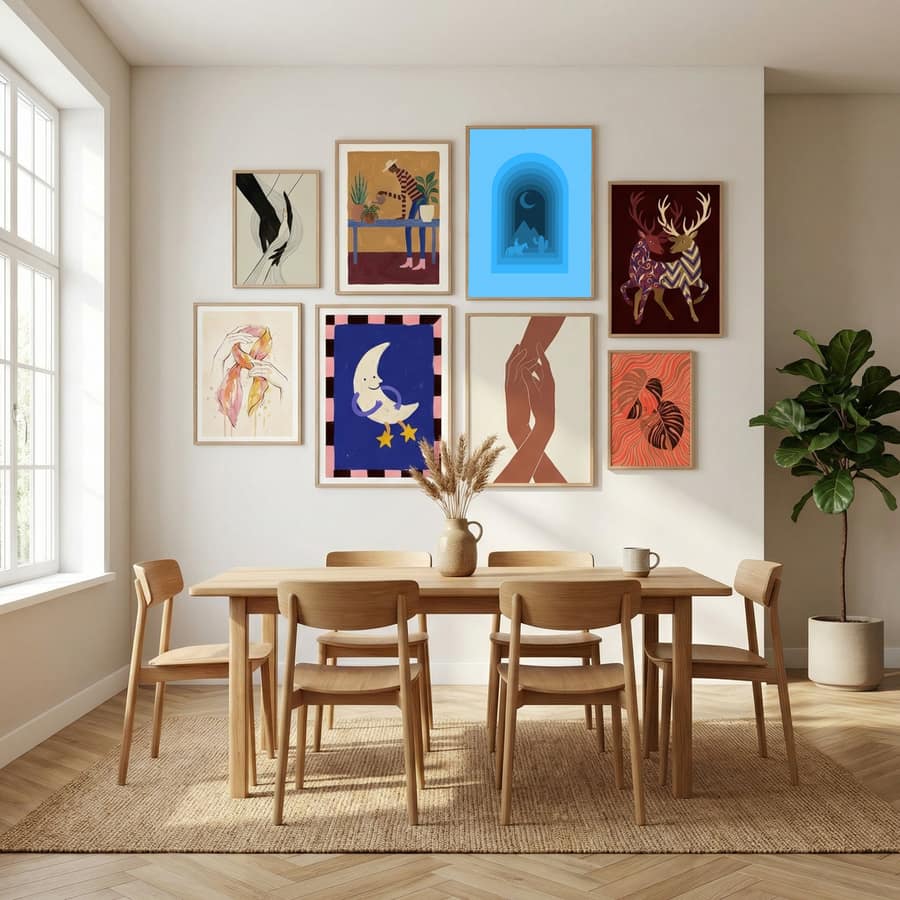 Cool Desert Night Poster by Little Dean in Sophisticated Simplicity gallery wall