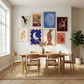 Line art confined in space-blue Poster – plakat og kunsttryk