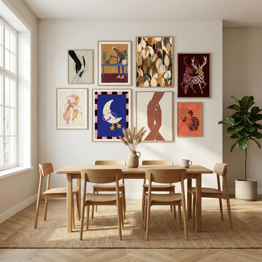 Mosaic Leafs Poster – poster och konsttryck