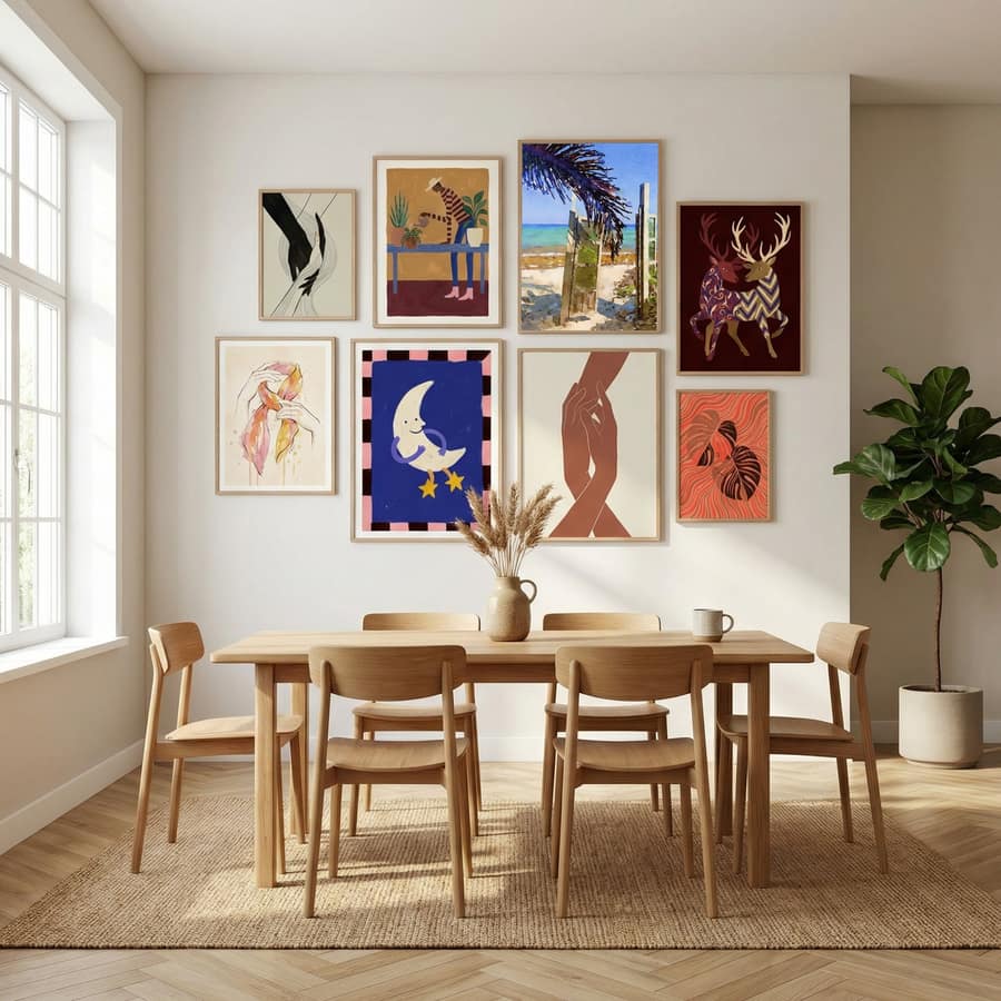 Palm Leaf Beach Poster – poster och konsttryck