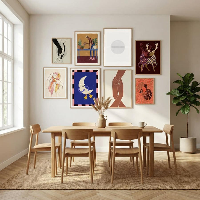 Paper Rise Collage Poster – plakat og kunsttryk