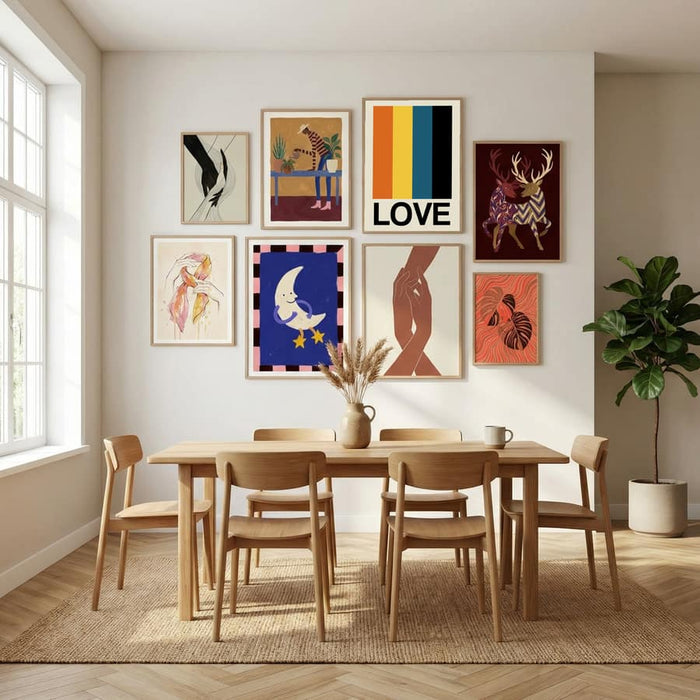 Retro Stripe LOVE Sundaze Poster – poster and art print