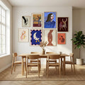 Poster Woman in Blue Sweater Naive Portrait Figurative – poster e stampa artistica