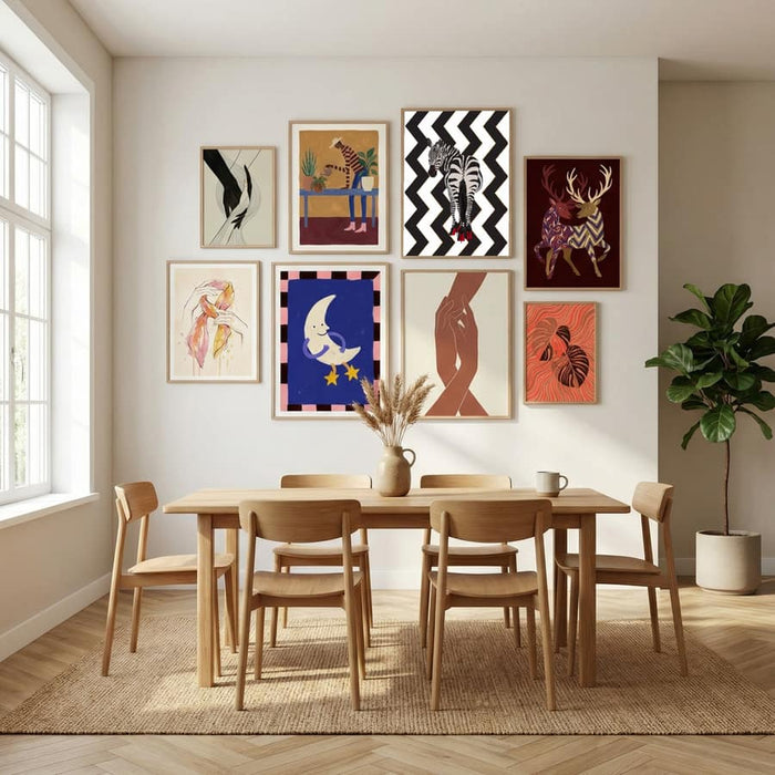 Zebra Heels Zigzag Poster – plakat og kunsttryk