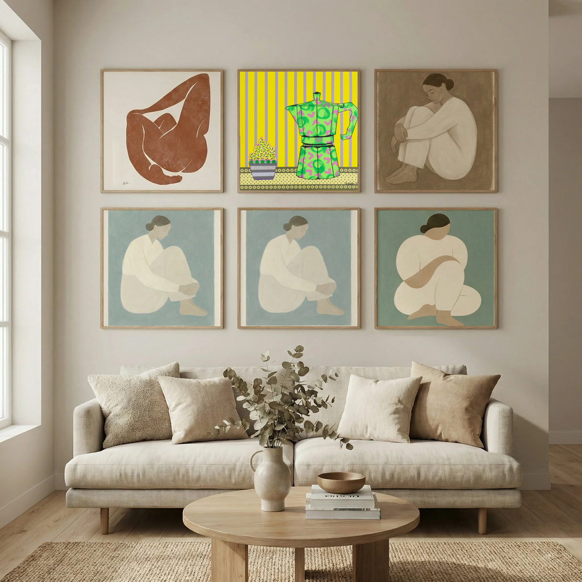 Cafetera &amp; Cupcake Poster by David Galan in Still Air & Solitude gallery wall