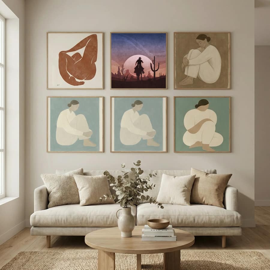 Cowboy Sunset Poster by Emel Tunaboylu in Still Air & Solitude gallery wall