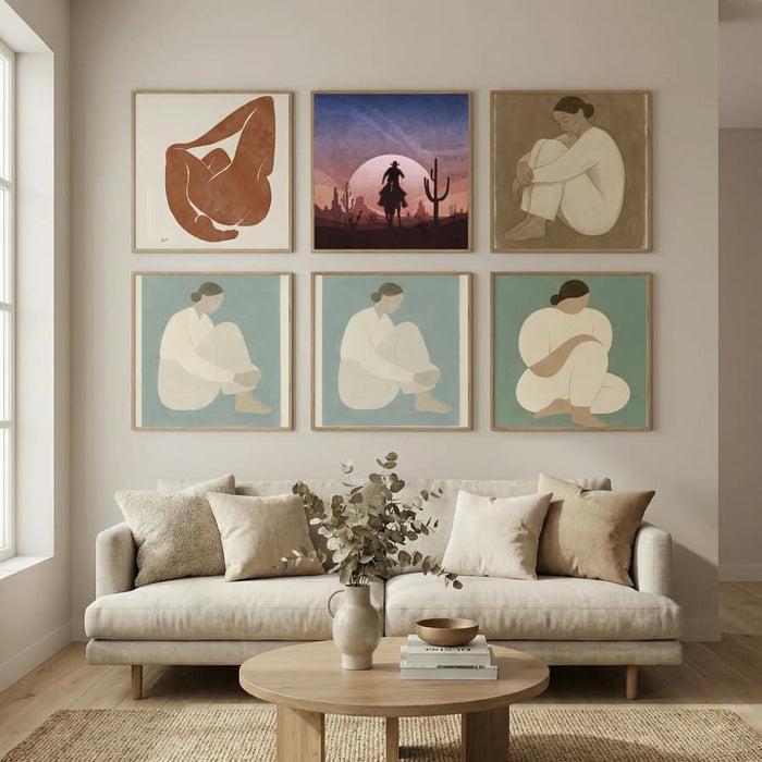 Cowboy Sunset Poster by Emel Tunaboylu in Still Air & Solitude gallery wall