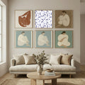 Falling Triple Lines Navy Blue -juliste – juliste ja taidepainatus