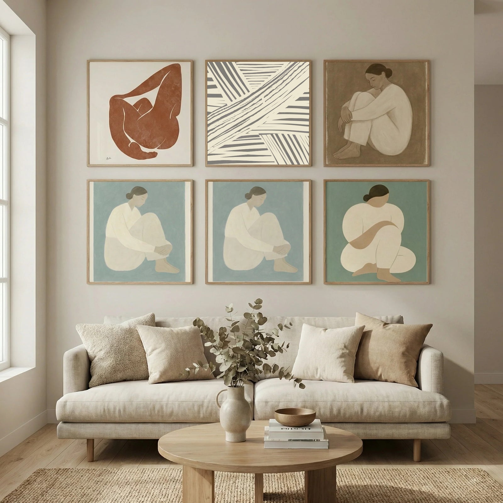 Grey diagonal stripe pattern Poster by Little Dean in Still Air & Solitude gallery wall