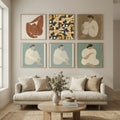 Mid Century Grid Pattern Eight Poster by Little Dean in Still Air & Solitude gallery wall
