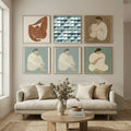 Mid Century Grid Pattern Seven Poster by Little Dean in Still Air & Solitude gallery wall