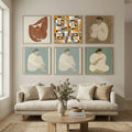 Mid Century Grid Pattern Two Poster by Little Dean in Still Air & Solitude gallery wall