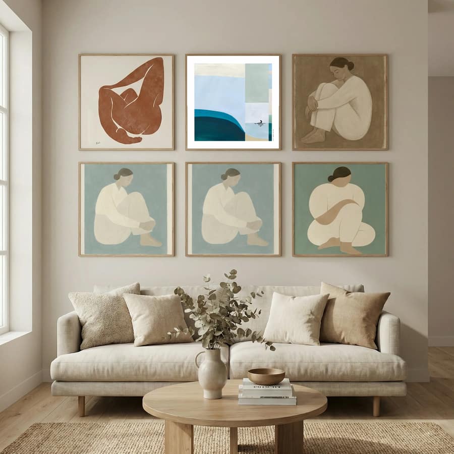 Minimalist Morning Yoga Flow Poster – plakat og kunsttryk