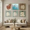 Sailing Boat and Sea Monster Poster – Poster und Kunstdruck