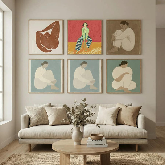 Woman on stool Poster – Poster und Kunstdruck