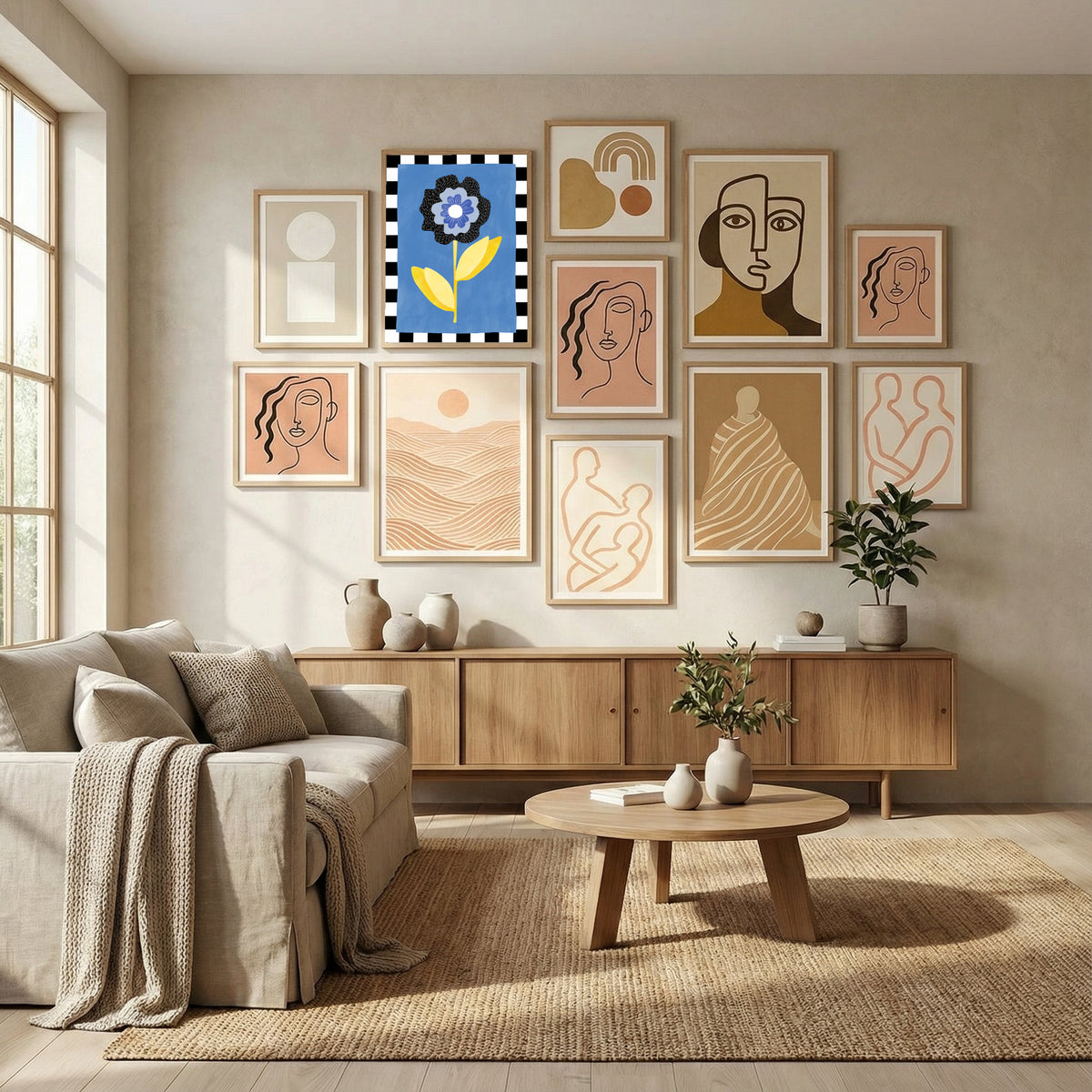 Abstract Composition No. 24 Poster by Elena Ristova in Evolving Winter Elegance gallery wall