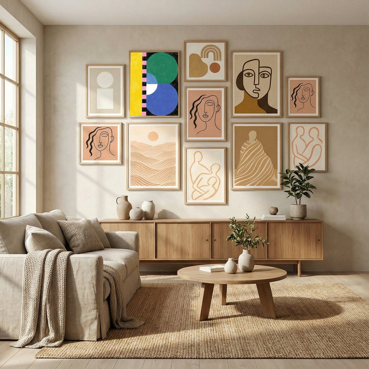 Abstract Composition No. 39 Poster by Elena Ristova in Evolving Winter Elegance gallery wall