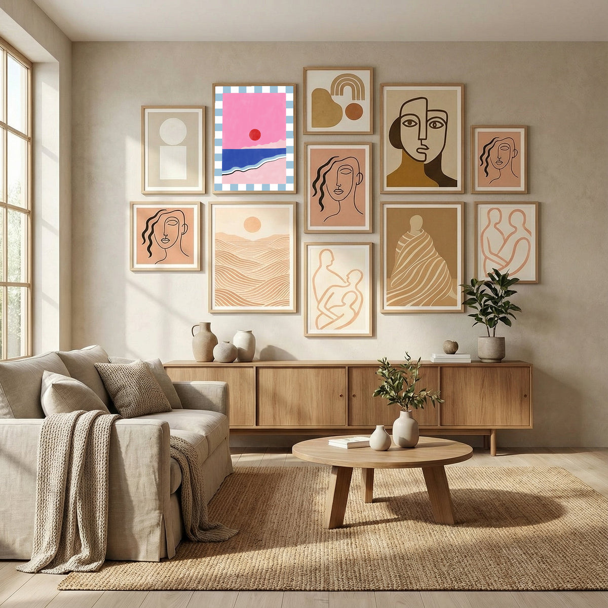 Abstract Composition No. 45 Poster by Elena Ristova in Evolving Winter Elegance gallery wall