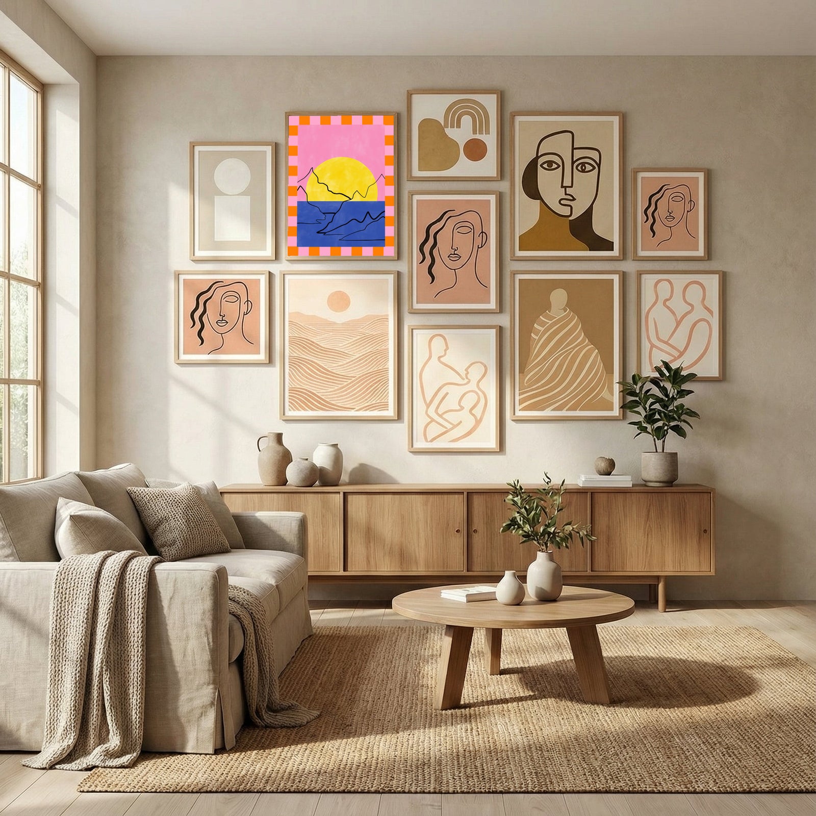 Abstract Composition No. 47 Poster by Elena Ristova in Evolving Winter Elegance gallery wall