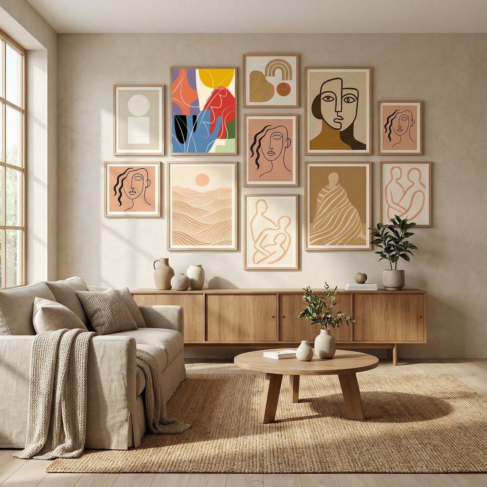 Abstract Color Collage Poster by Little Dean in Evolving Winter Elegance gallery wall
