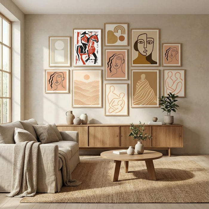 Abstract Horse Rider Poster by Andreas Magnusson in Evolving Winter Elegance gallery wall