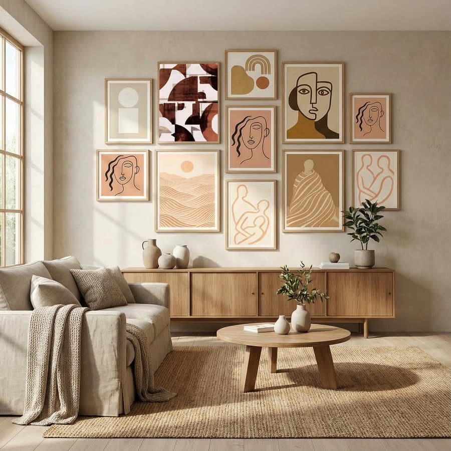 Abstract Rust & Form Poster by cartissi in Evolving Winter Elegance gallery wall