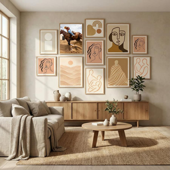 Barrel Racing Action Poster by Steven Zhou in Evolving Winter Elegance gallery wall