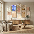 Blue Checker Cloth Poster by Little Dean in Evolving Winter Elegance gallery wall