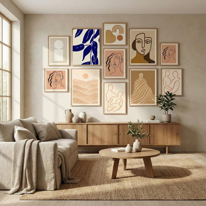 Blue Leafs Poster – poster and art print