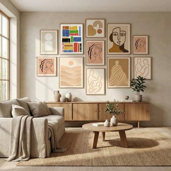 COLOR LINO CUT COMPOSITION Poster – plakat og kunsttryk