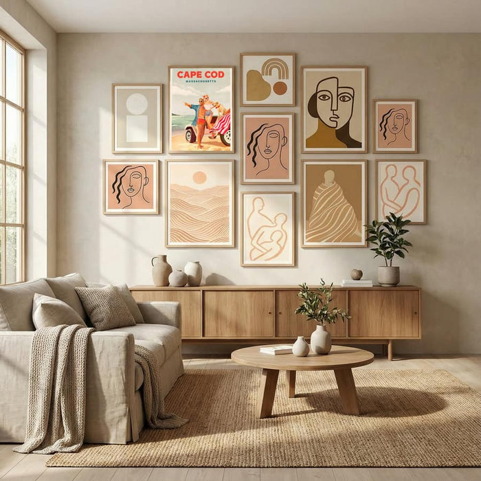 Cape Cod Massachusetts Summer Beach Art Poster by The Whiskey Ginger in Evolving Winter Elegance gallery wall