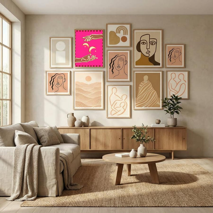 Celestial Exchange – A Couple Of Moons Poster by Uma Gokhale in Evolving Winter Elegance gallery wall