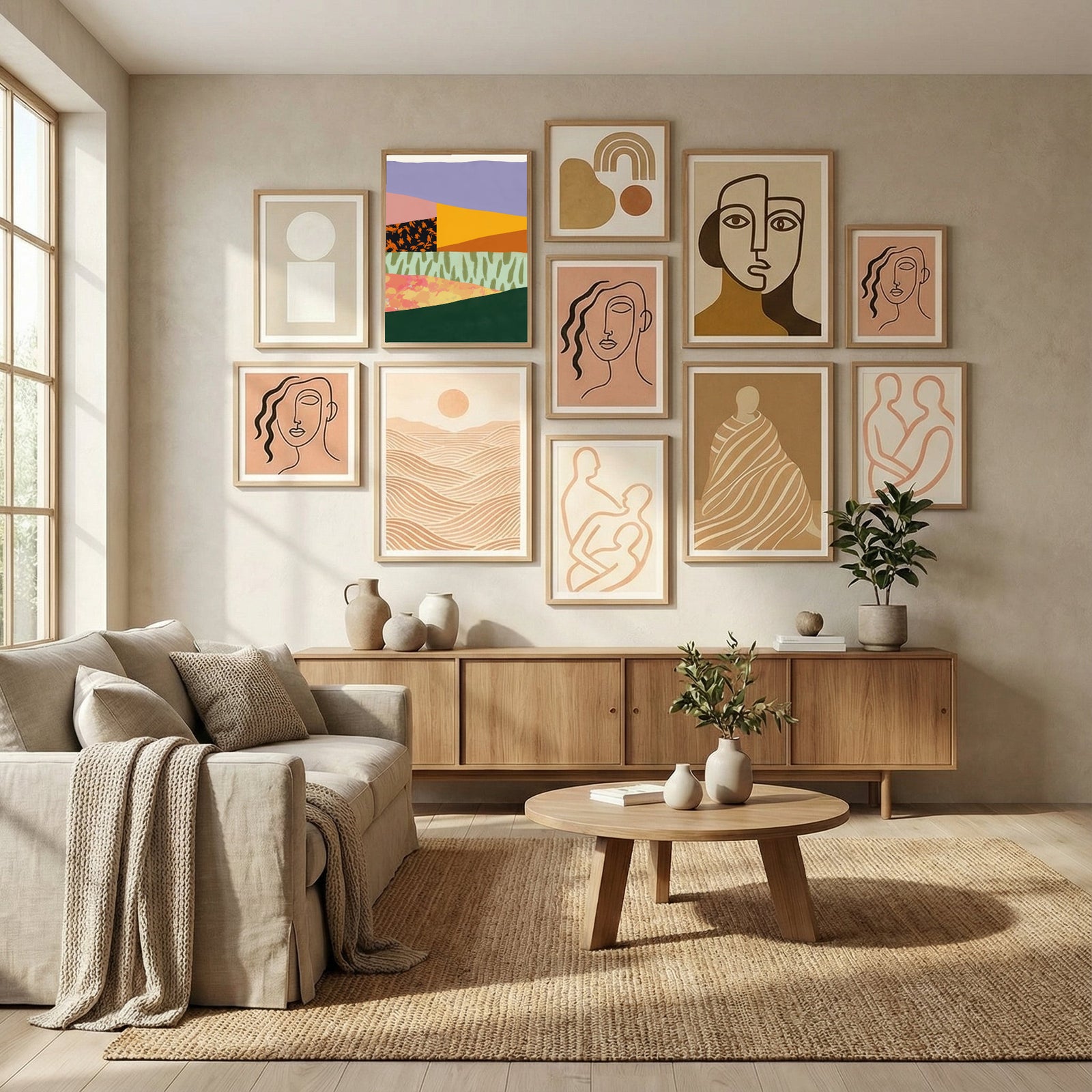 Collage abstract minimalism Poster by Little Dean in Evolving Winter Elegance gallery wall