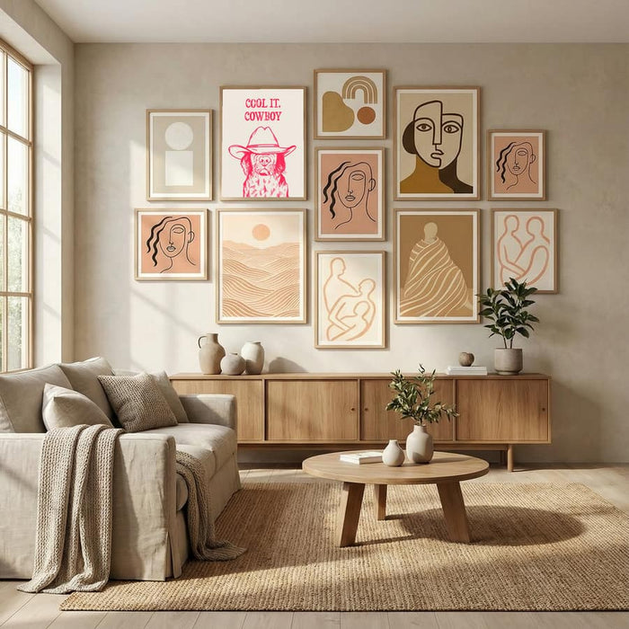 Cool it Cowboy Pink Poster by Tara Royle in Evolving Winter Elegance gallery wall