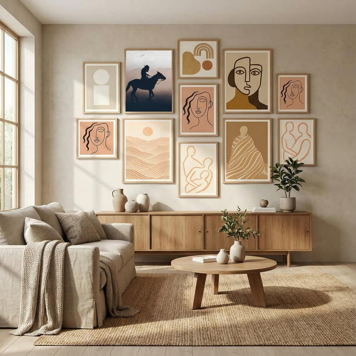 Cowboy Sunset Ride Poster by M. Emre Erol in Evolving Winter Elegance gallery wall