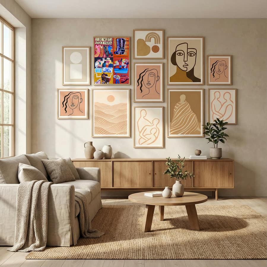 Fort Worth Poster by Steve Spencer in Evolving Winter Elegance gallery wall