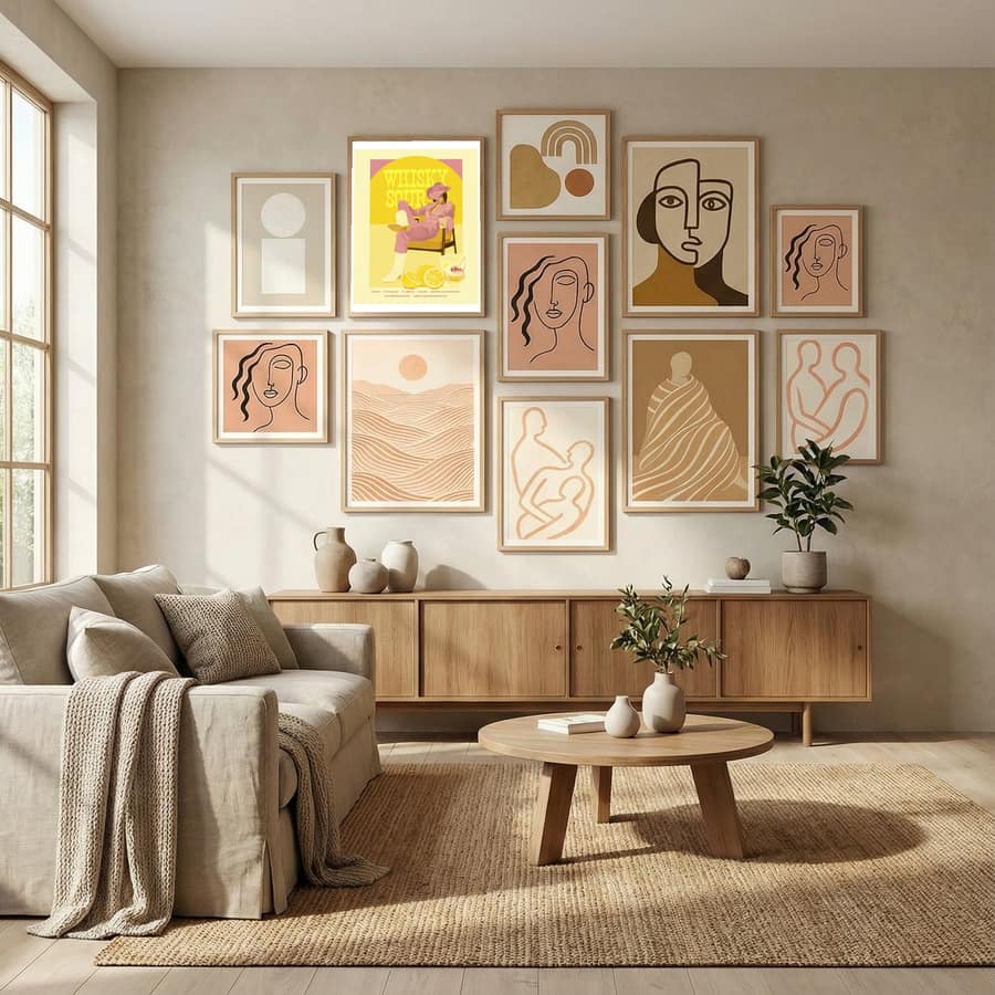 Jlr Whiskysour Pink Copy Poster by Jenny Liz Rome in Evolving Winter Elegance gallery wall
