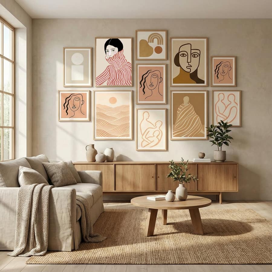 Lady in jumper Poster – poster and art print