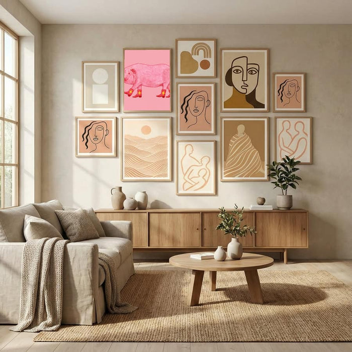 Marjorie the Cowgirl Pig Poster by Anyone Can Yeehaw in Evolving Winter Elegance gallery wall
