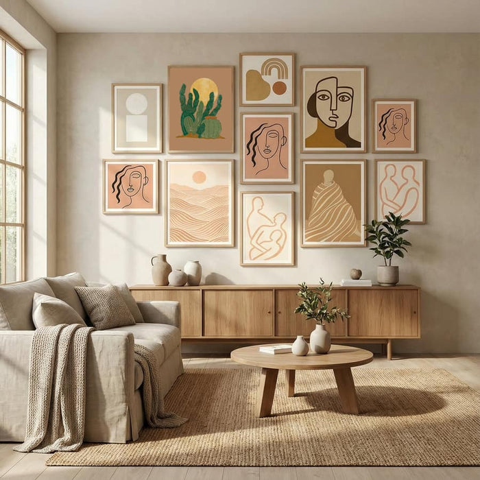 Modern Americana Cactus Poster by Nikita Jariwala in Evolving Winter Elegance gallery wall
