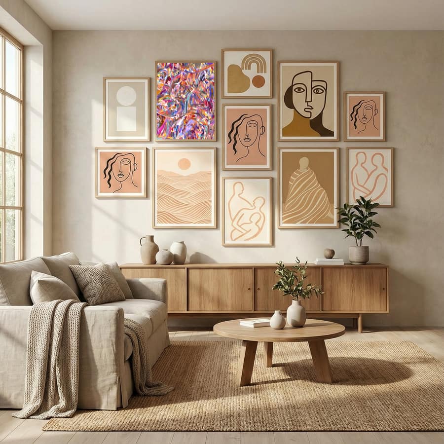 Mood No. 9: Color theory In Motion Poster by Uma Gokhale in Evolving Winter Elegance gallery wall
