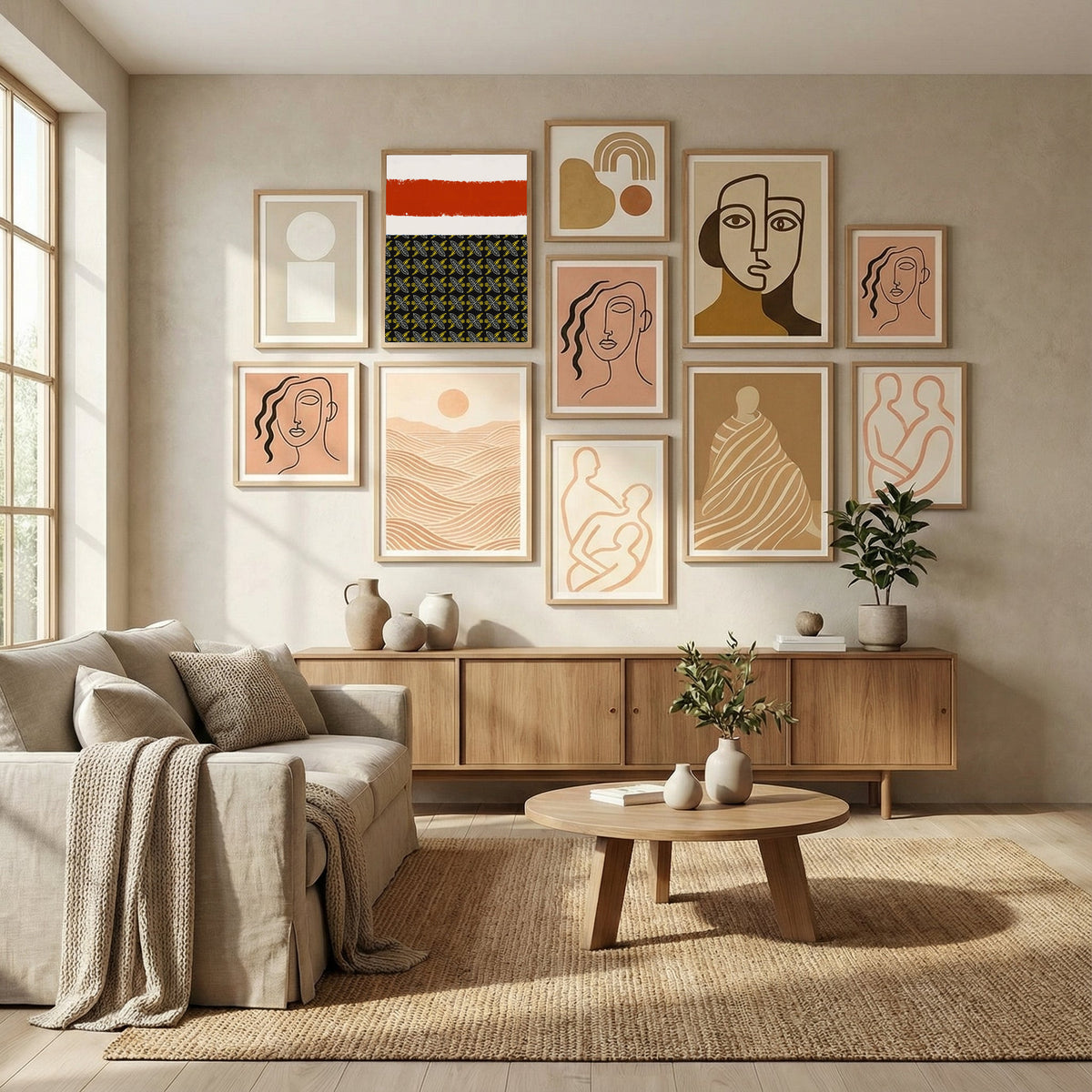 Abstract Collage K8 Poster by Little Dean in Evolving Winter Elegance gallery wall