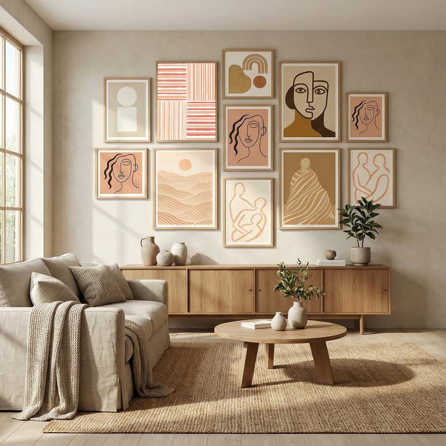 Peach Stripes Poster – Poster und Kunstdruck