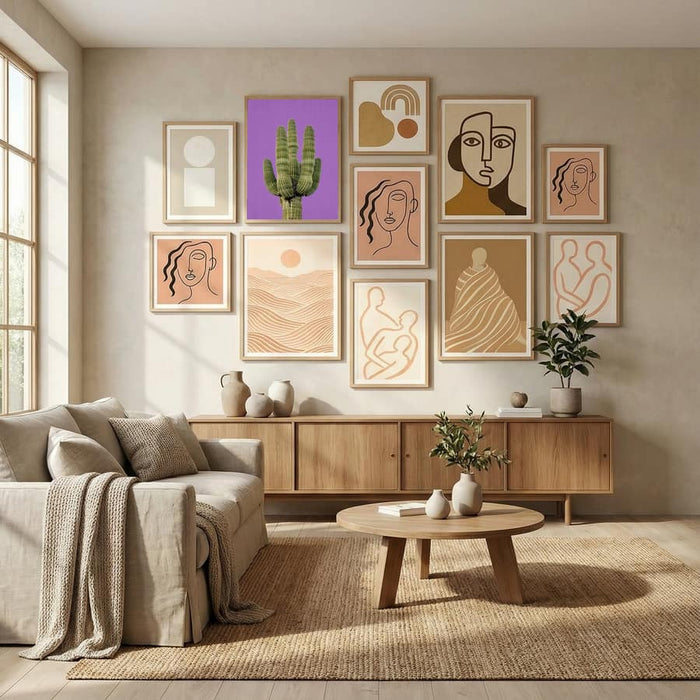 Purple Cactus Poster by Lila & Lola in Evolving Winter Elegance gallery wall