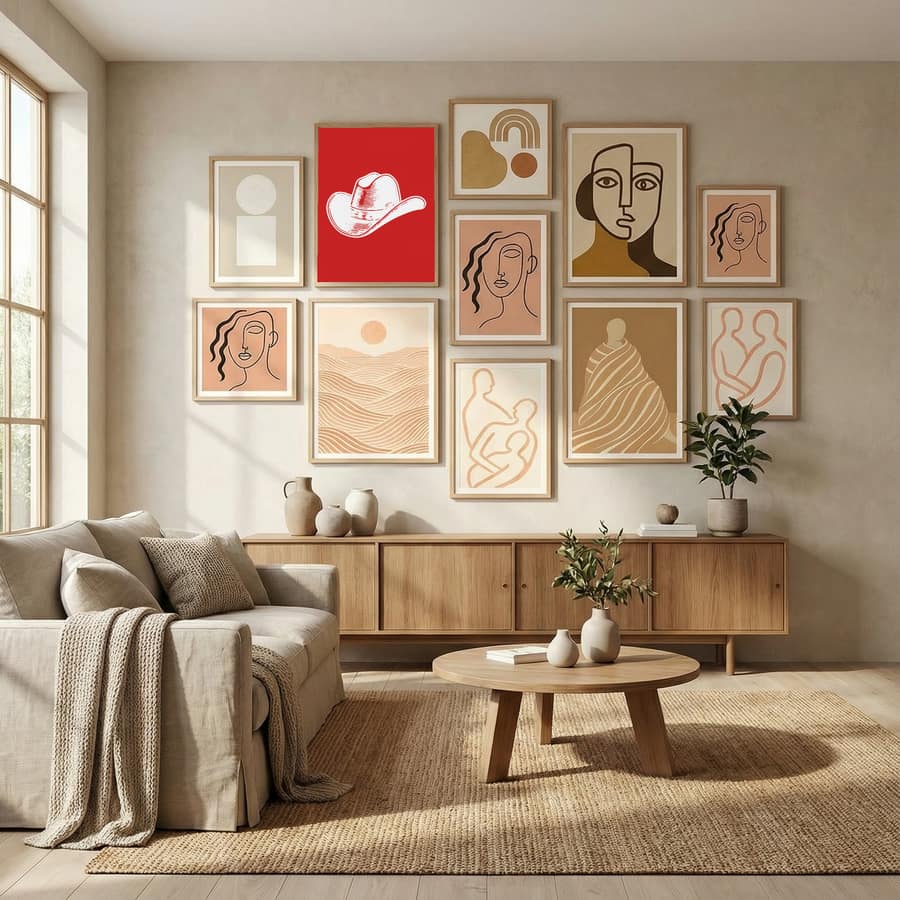 Plakat Red Cowboy Hat – plakat i druk artystyczny