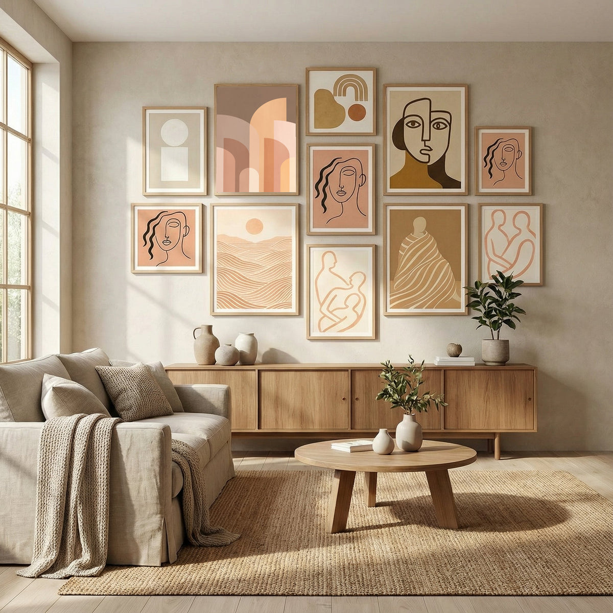 Retro Geometric II Poster by Kathrin Pienaar in Evolving Winter Elegance gallery wall