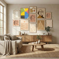 Retro Shapes Poster by The Miuus Studio in Evolving Winter Elegance gallery wall