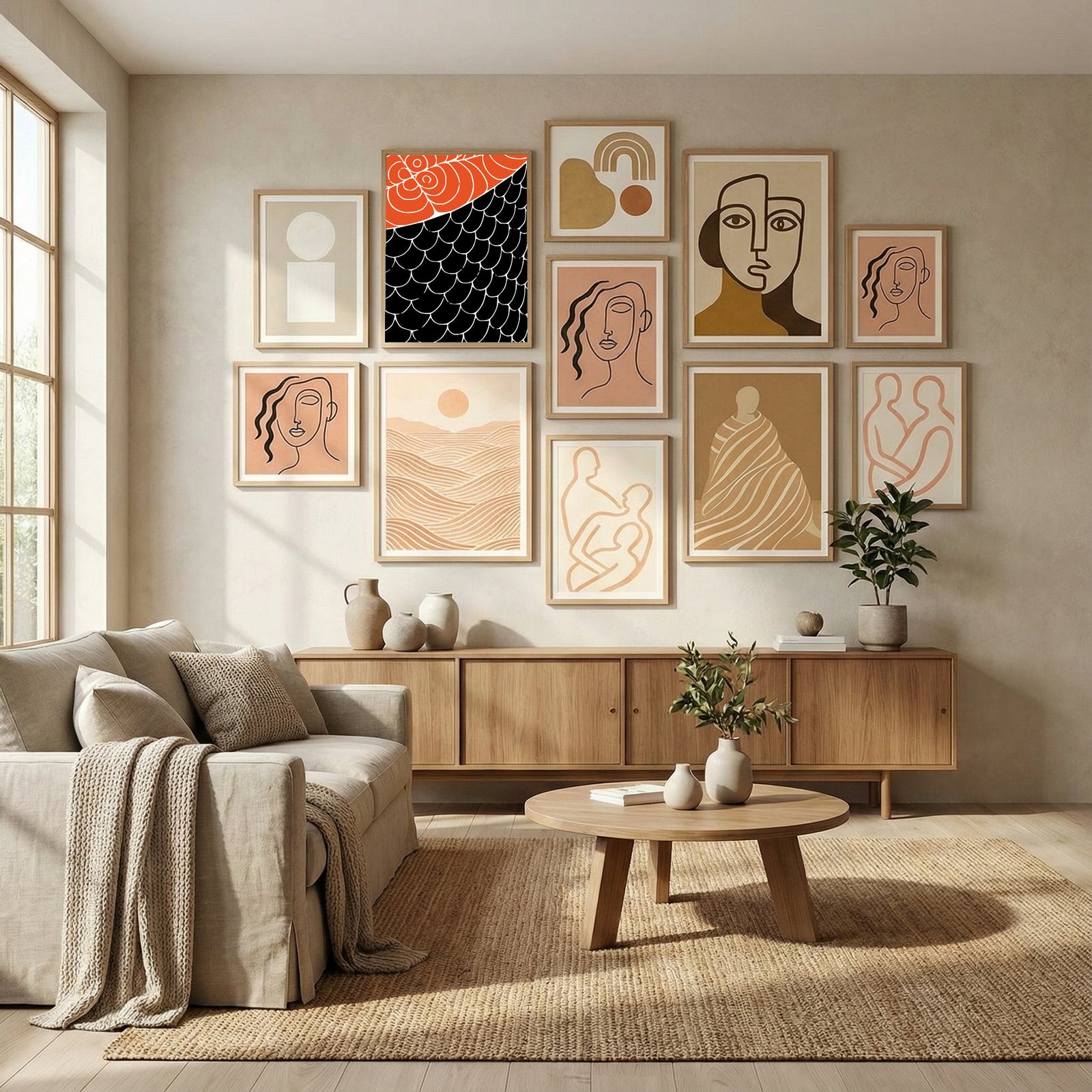 Sashimi Red and Black Poster by Little Dean in Evolving Winter Elegance gallery wall